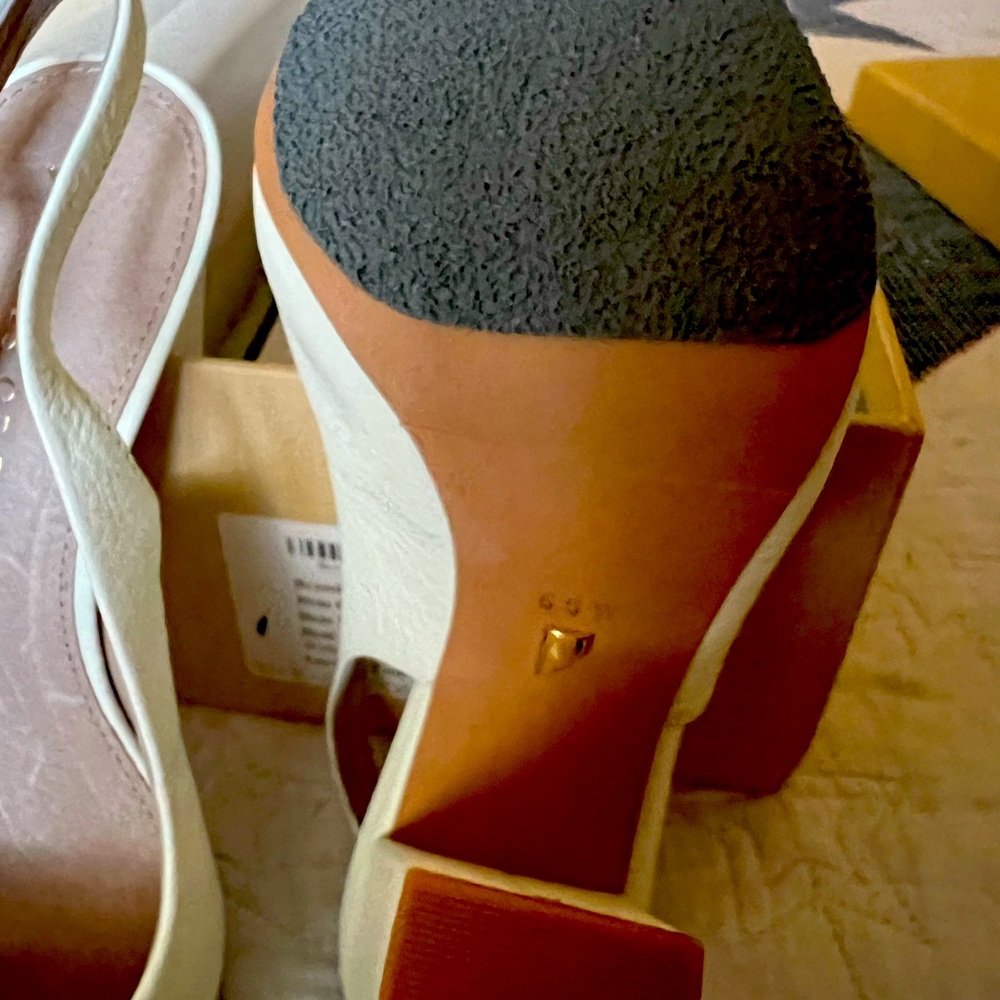 Shoes of Prey, 6.5 size with leather and 4” heel unique type of shoe